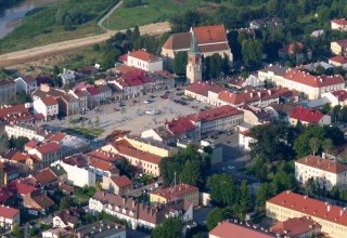 Rynek w Strzyżowie.