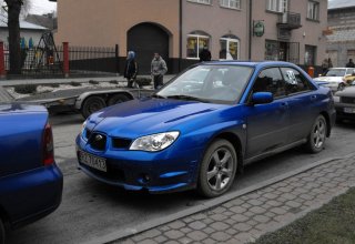 Po rajdzie Wielepole Skrzyńskie Sośnice Szufnarowa Subaru impreza