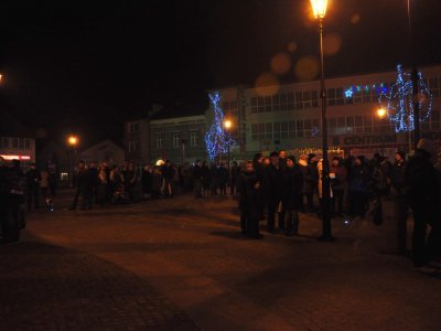 Zdjęcia z Sylwestra na rynku w Strzyżowie