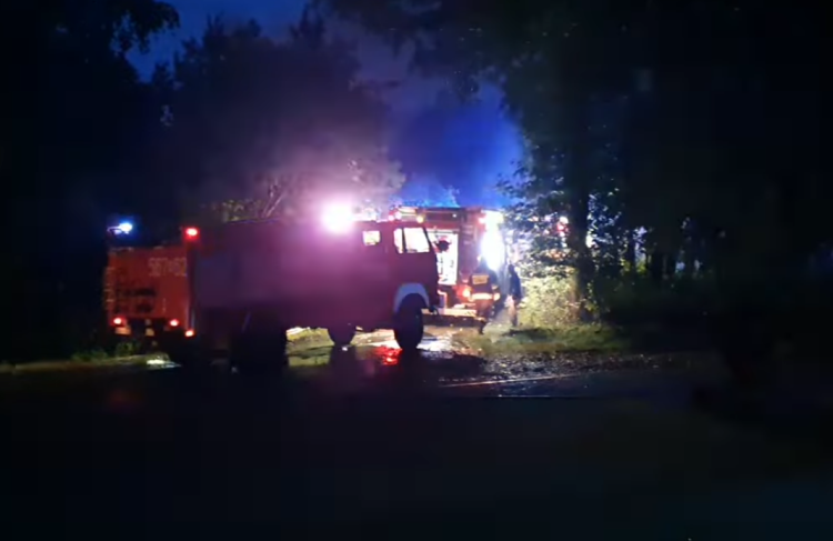 Burze nawałnice i pożar stodoły w Szufnarowej