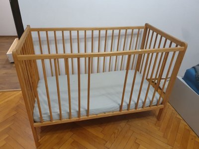 Łóżeczko sosnowe 120x80