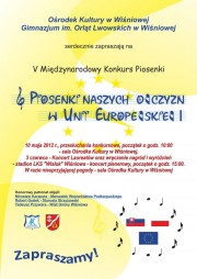 V Międzynarodowy Konkurs Piosenki - Piosenki naszych ojczyzn w Uni Europejskiej