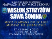 Wisłok Strzyżów vs Sawa Sonina - Mecz o awans do IV ligi