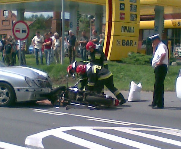 wypadek motocyklisty strzyżów