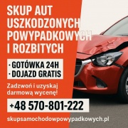 Skup aut uszkodzonych Strzyżów /Podkarpackie, skup aut niesprawnych