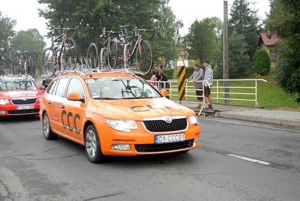 Przejazd wyścigu Tour de Pologne