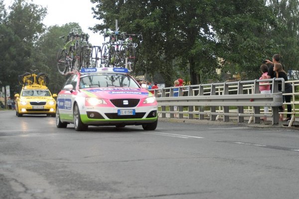 Przejazd wyścigu Tour de Pologne