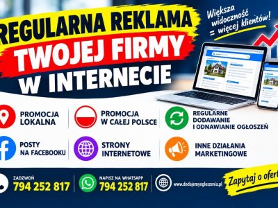 REGULARNA REKLAMA TWOJEJ FIRMY W INTERNECIE
